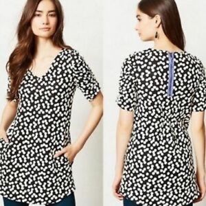Anthropologie Deletta polka dot tunic size small